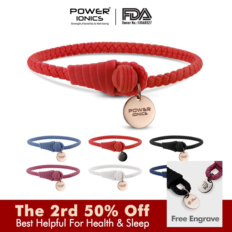 [FDA Registration] Vòng Tay Thể Thao Không Thấm Nước Anions Và Germanium Chữ Ionics Mới Cho Nữ