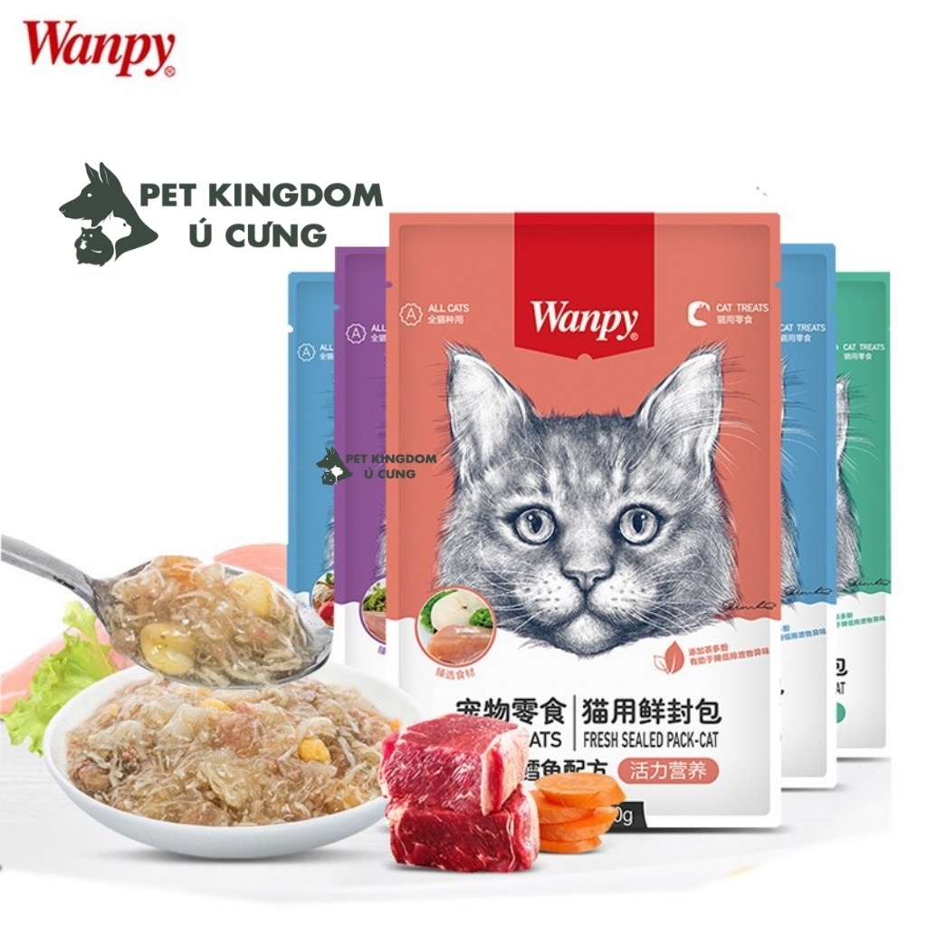Pate Cho Chó Mèo Wanpy Happy100  Gói 70g, 80g