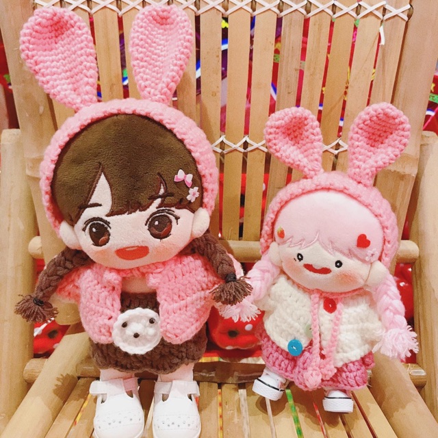Cài thỏ cho doll 10cm,15cm,20cm