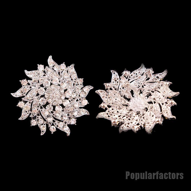 Ghim cài áo đính đá pha lê nhân tạo phong cách vintage cổ điển