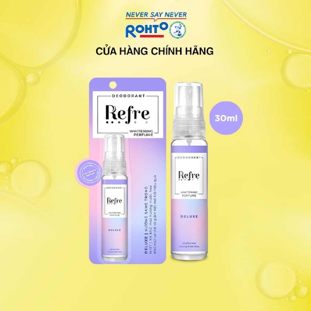 Xịt Khử Mùi Dưỡng Trắng Hương Nước Hoa Refre 30ml