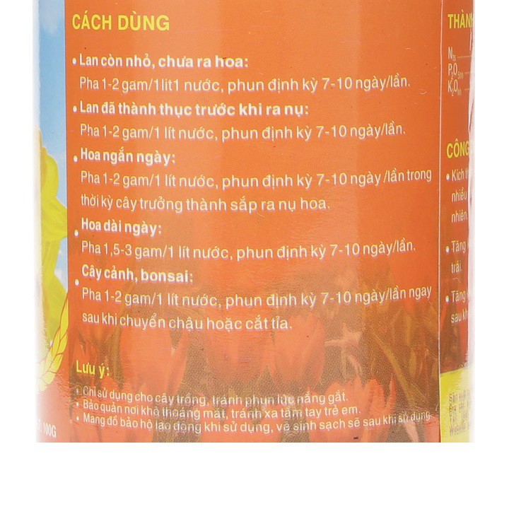 phân bón lá ĐẦU TRÂU 701 kích thích ra hoa LỌ 100g