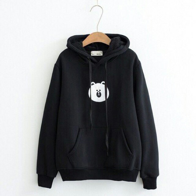 [SALE SALE] Áo khoác nỉ hoodie NAM NỮ gấu đẹp mặc couple siêu đẹp, áo ấm hoodie nón dây rút AHD30