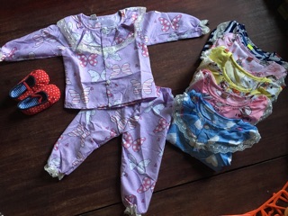 combo 4 bộ pizama cho bé gái