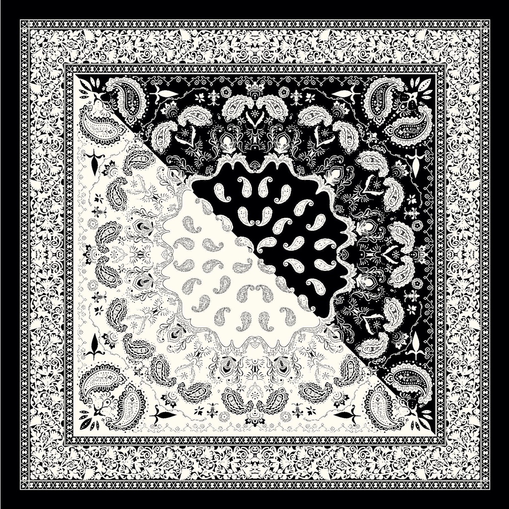 Khăn vải bandana turban JAMS lụa mềm cao cấp 60cm 90cm cho nam nữ hiphop retro