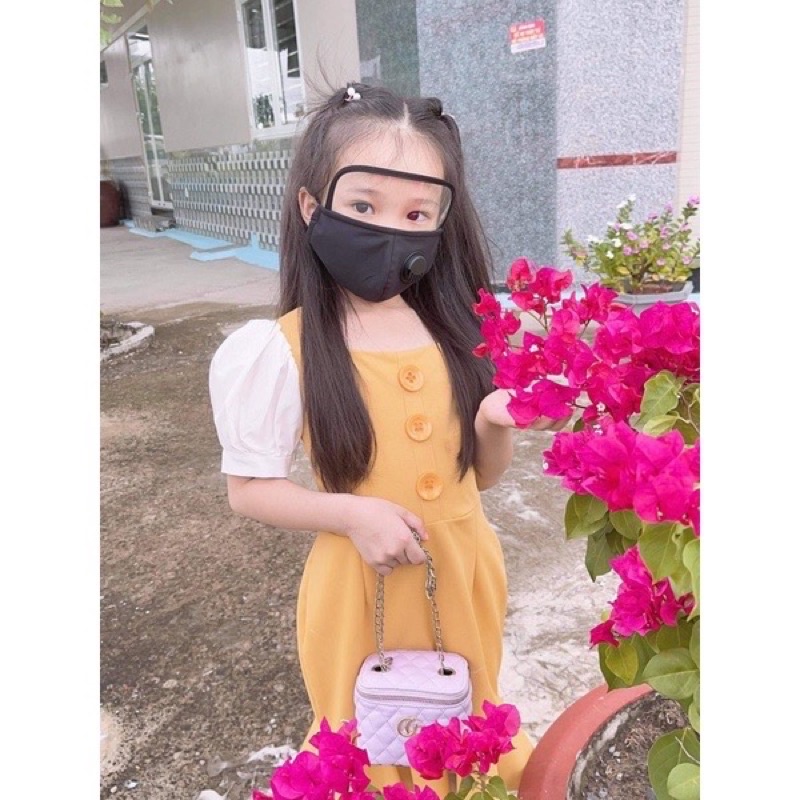 Khẩu trang kính cho bé 6-12 tuổi có dây điều chỉnh độ rộng