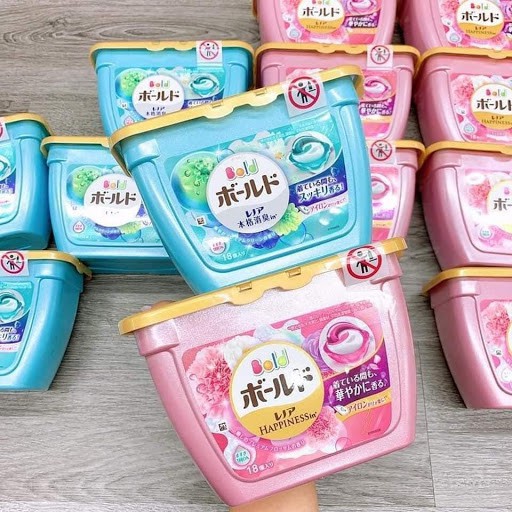 Thùng 6 hộp viên giặt xả 3D gelball 17 viên hàng nhật nội địa MANEKI