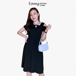 Đầm dáng xòe mango trễ vai emvy - v48