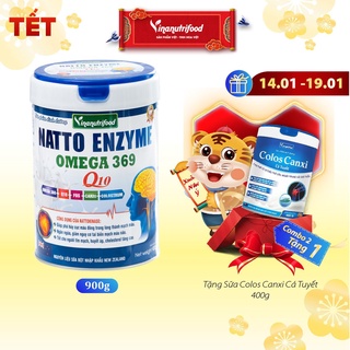 Sữa Natto Enzyme Omega 369 Vinanutrifood hỗ trợ tăng cường sức đề kháng hộp 900g và 400g