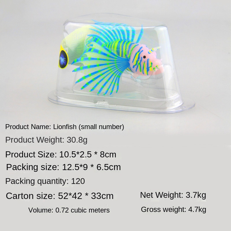 Cá Giả Bằng silicone Phát Quang Dùng Trang Trí Bể Cá