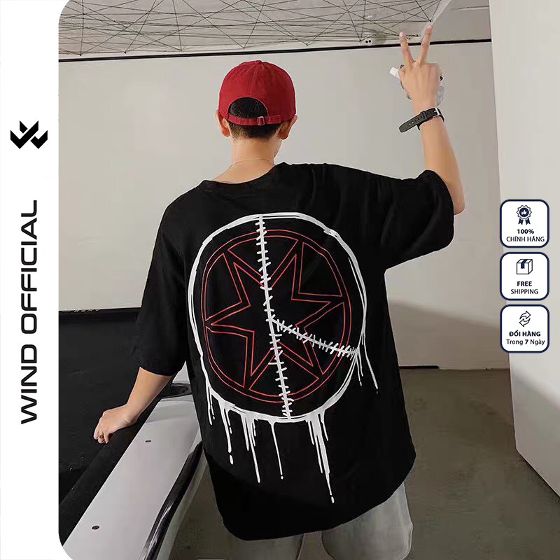 Áo thun tay lỡ Unisex W WIND form rộng nam nữ Ngẫu Nhiên thử sự may mắn oversize ulzzang | BigBuy360 - bigbuy360.vn