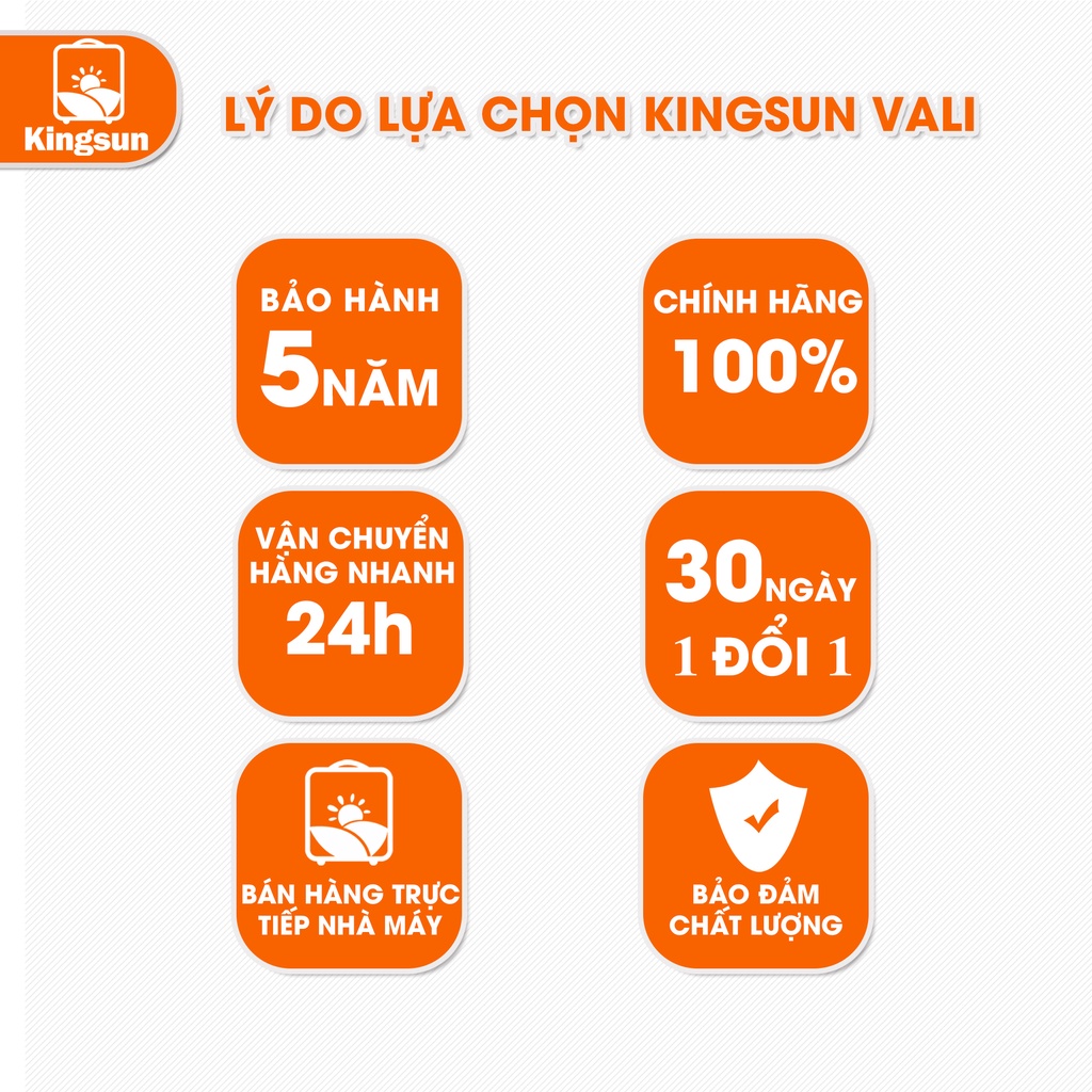 Vali du lịch Kingsun vali kéo Size20/24inch KS219/155 Cao Cấp bảo hành 5 năm