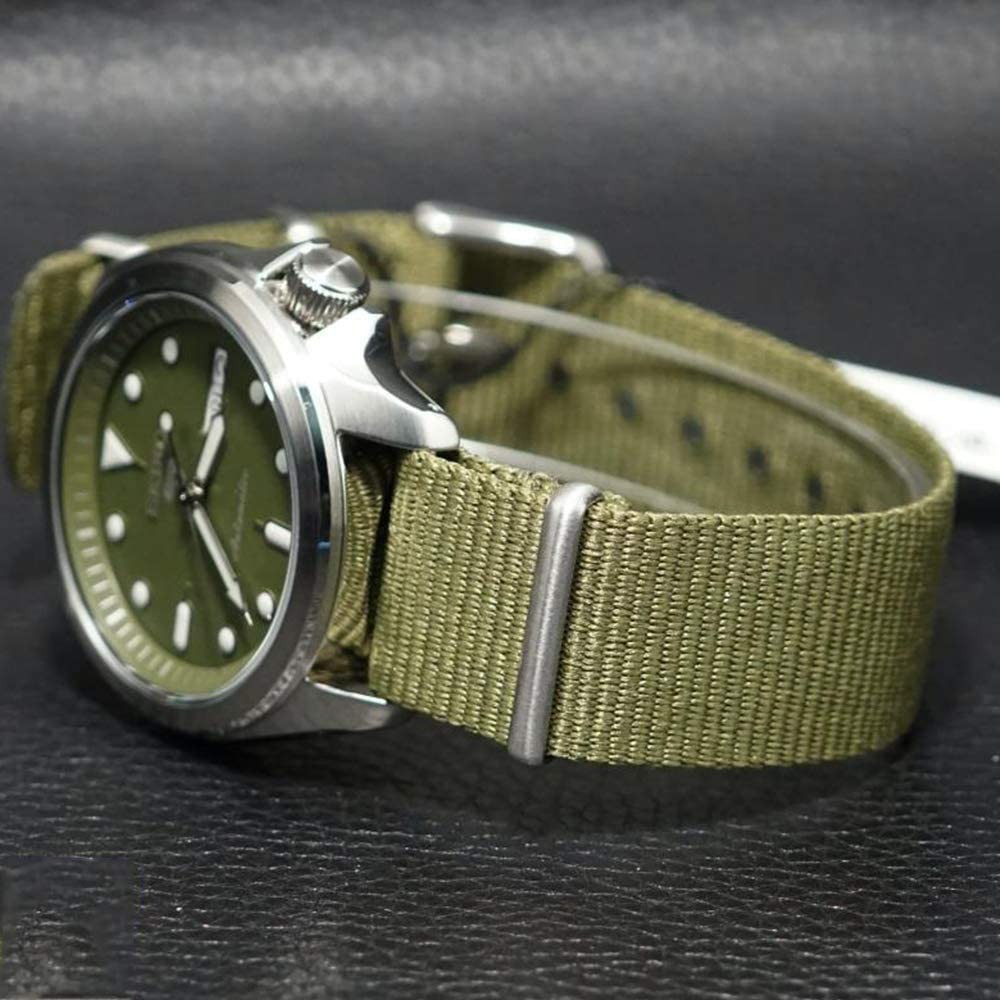 Đồng Hồ Nam Seiko 5 Sport SRPE65K1 Automatic, Dây Nato Màu Xanh Rêu , Size 40mm