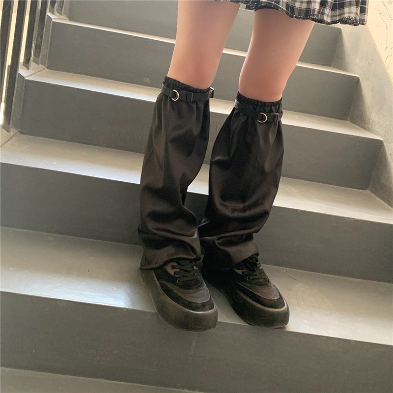 Xixi Vớ Ống Chân Giữ Ấm Đầu Gối Có Khóa Cài Tháo Lắp Nhanh Phong Cách Punk Gothic Harajuku Cho Nữ