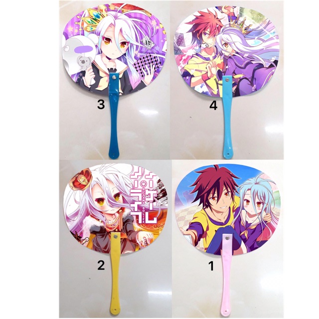 Quạt nogame Nolife in 2 mặt ảnh khác nhau cán màu ngẫu nhiên