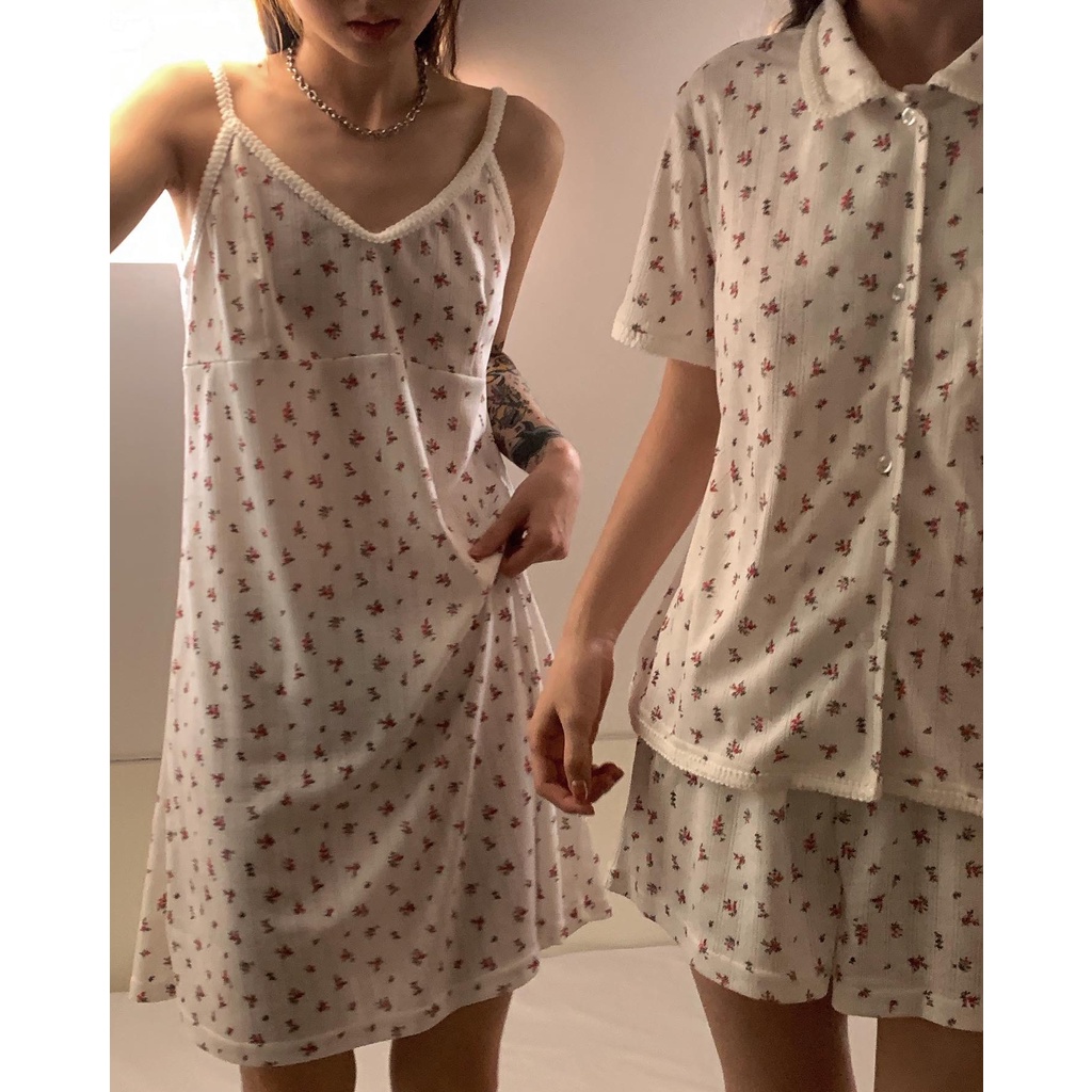 Đầm Ngủ Không Tay In Hoa Thời Trang Mùa Hè Hàn Quốc Cho Nữ | BigBuy360 - bigbuy360.vn