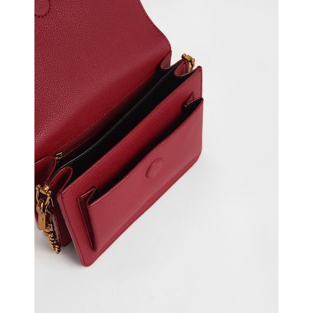 Túi xách CharlesKeith màu đỏ đô CK243