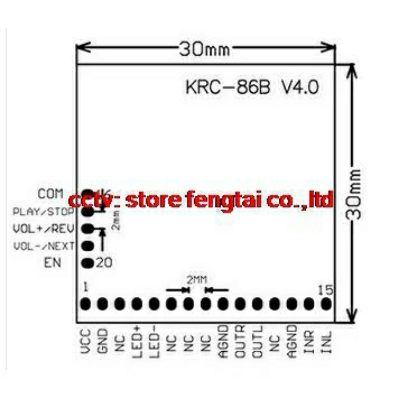 Mạch giải mã âm thanh Bluetooth 4.0 Module Bluetooth KRC-86B version V4.0 Chất lượng cao