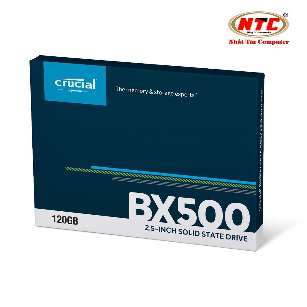 Ổ cứng SSD gắn trong Crucial BX500 3D NAND SATA III 2.5 inch 120GB R540MB/s W500GB/s