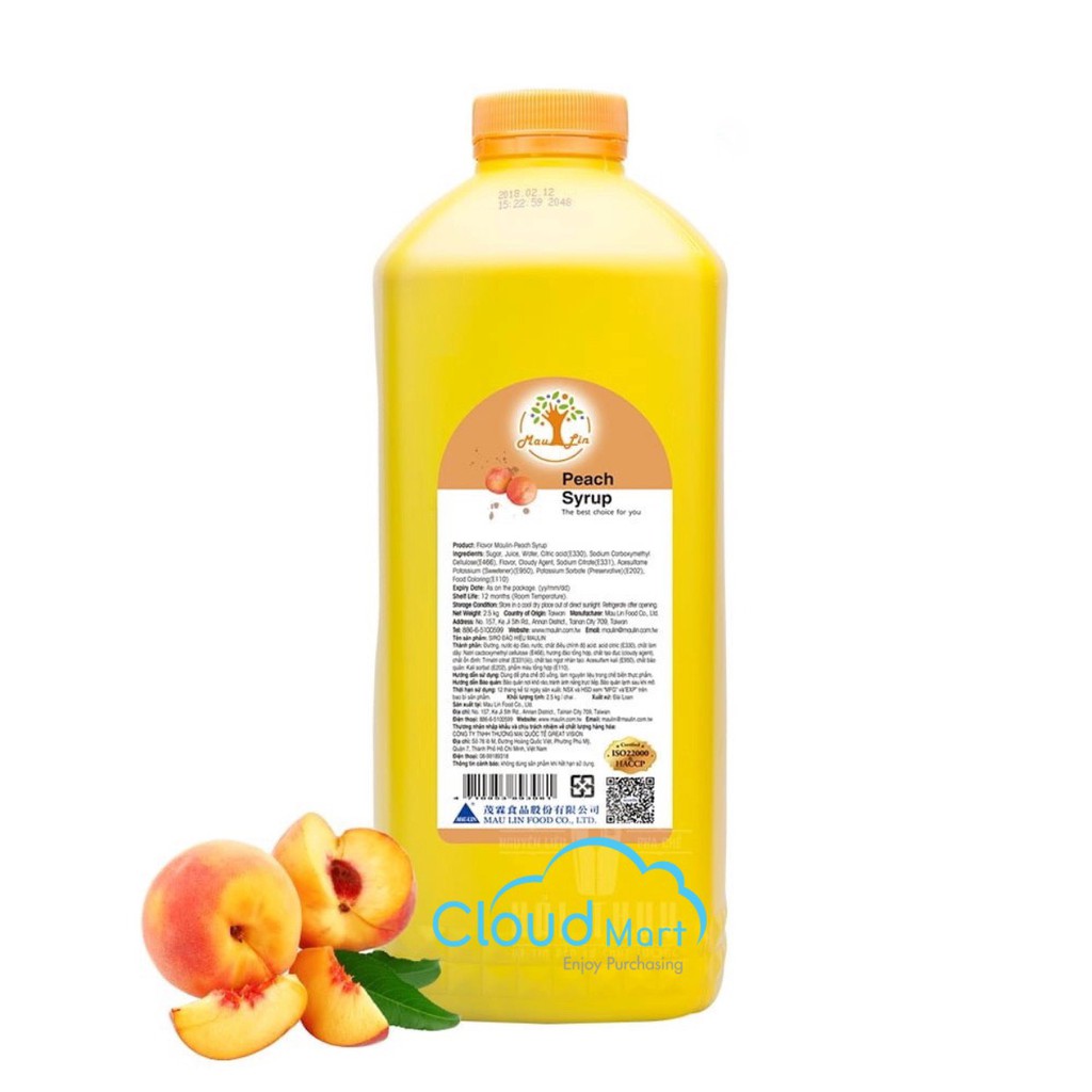 Syrup Maulin Đào (Peach) 2.5kg