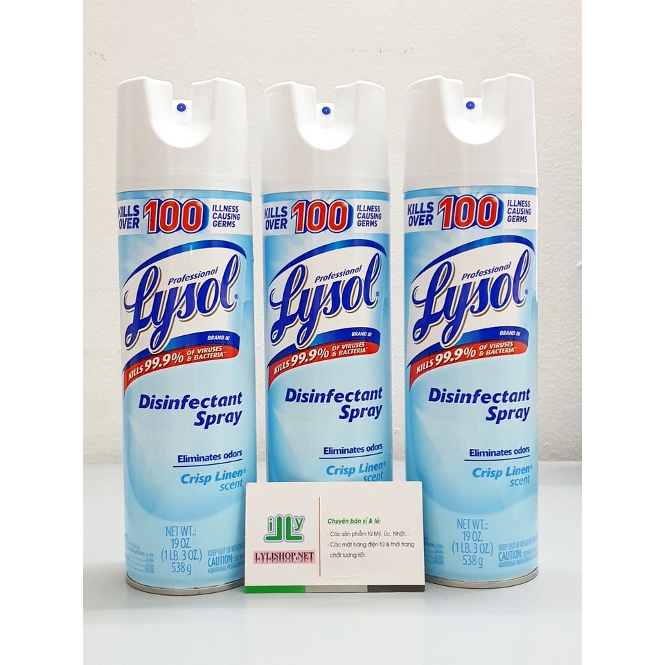 xịt phòng diệt vi khuẩn Lysol chai 538g từ mỹ