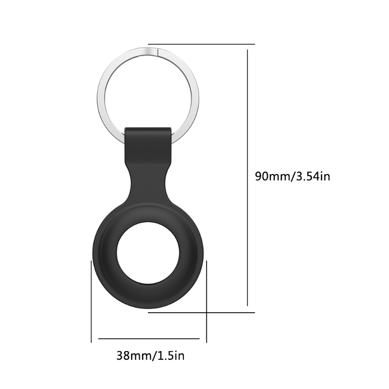 (3C) Vỏ Silicone Bảo Vệ Chống Mất Airtags Kiêm Móc Khóa