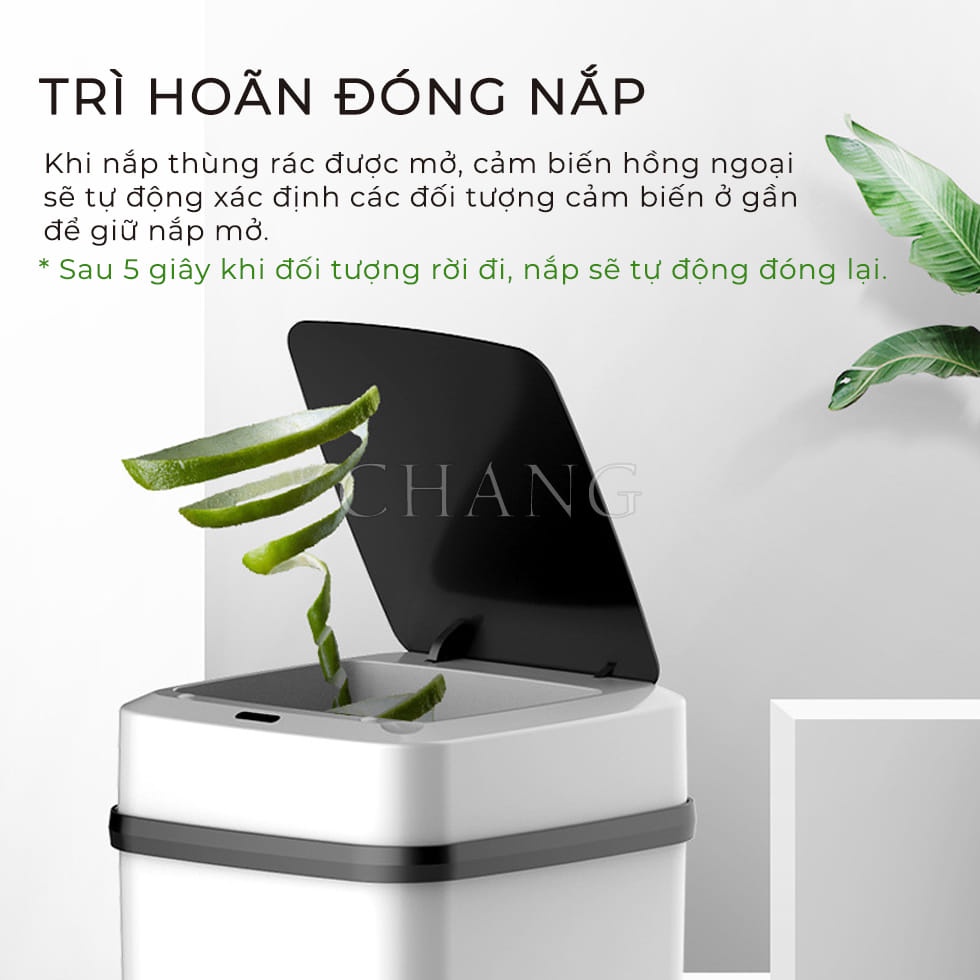 Thùng Rác Cảm Ứng Tự Động Thông Minh Chế Độ Chống Nước Tốt