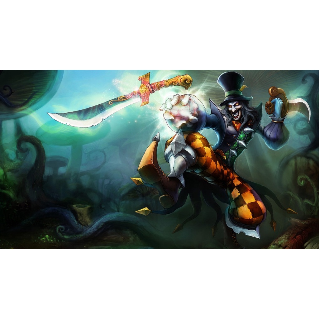 Poster A3, A4, A5 dán tường League of Legends, decal trang trí có keo SHACO - Mẫu 1, nhận in theo yêu cầu