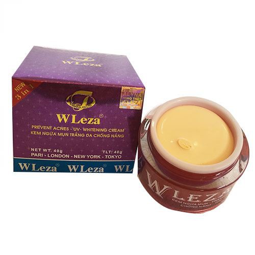 Combo 12 Kem ngừa mụn trắng da chống nắng Wleza 40g