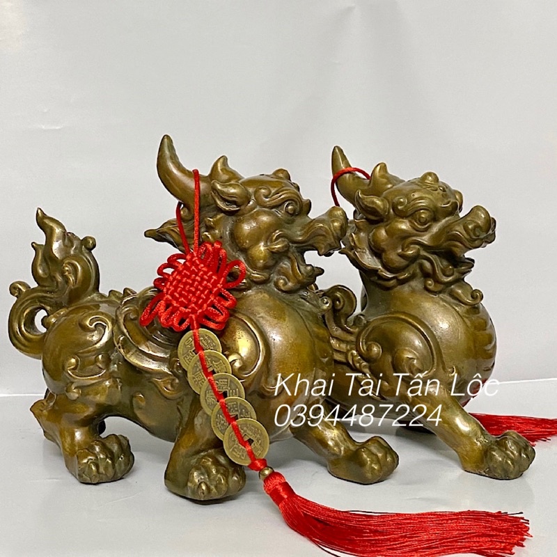 Cặp tỳ hưu tài Lộc , bình an phong thủy bằng đồng nặng 4kg