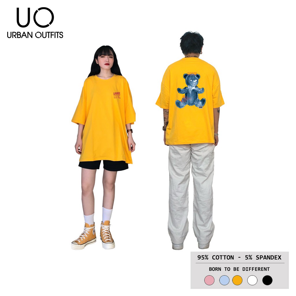 Áo Thun Tay Lỡ Nam Nữ Unisex Form Rộng URBAN OUTFITS In GẤU LABEL ATO18 100 Cotton | BigBuy360 - bigbuy360.vn