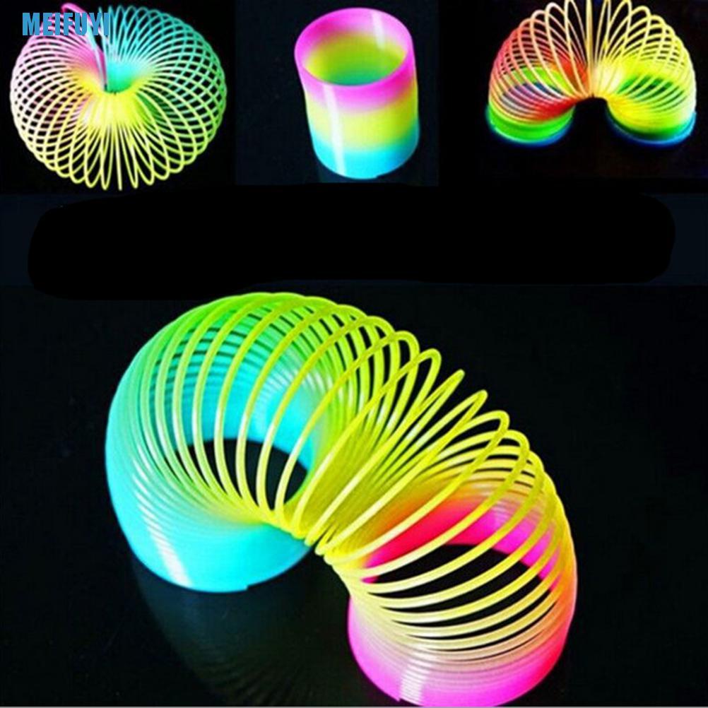 Đồ chơi lò xo màu sắc cầu vồng độc đáo cho trẻ em 8.7x9cm