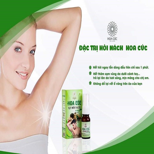 Xịt Hoa Cúc 💚FREESHIP💚 Xịt Khử Sạch Mùi Hôi Nách Giảm Tiết Mồ Hôi Thâm Sạm, Xịt Hoa Cúc Hàng Chính Hãng 10ml