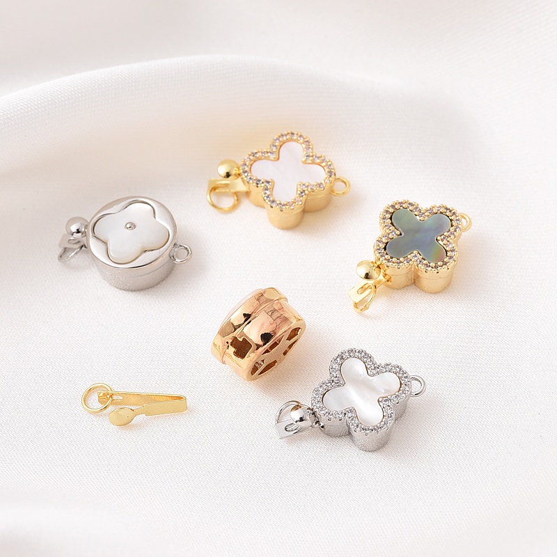 Vòng Tay Ngọc Trai Có Nắp Bằng Đồng Mạ Vàng 18K diy