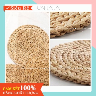 [SIZE NHỎ] Thảm lục bình tròn chụp ảnh, trải sàn trang trí nhiều size CATLALA DECOR- TLBT37CD
