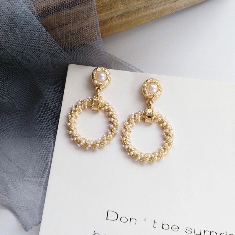 Đôi Bông Tai Ngọc Trai Thời Trang Hàn Quốc