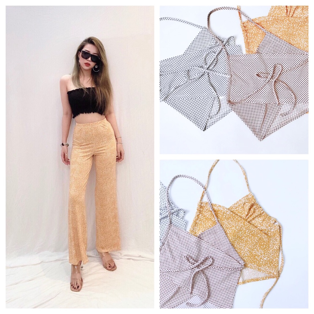 Set F21 Cổ Yếm Quần Suông - 3520
