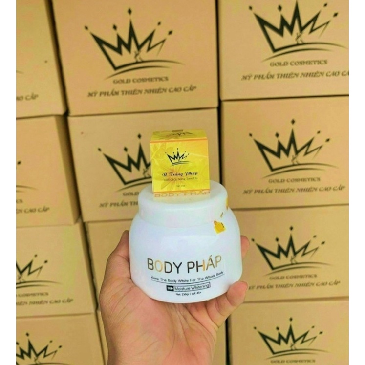 Kem body Pháp Cosmetics hương nước hoa 250g chinh hãng tặng kèm ủ kích trắng