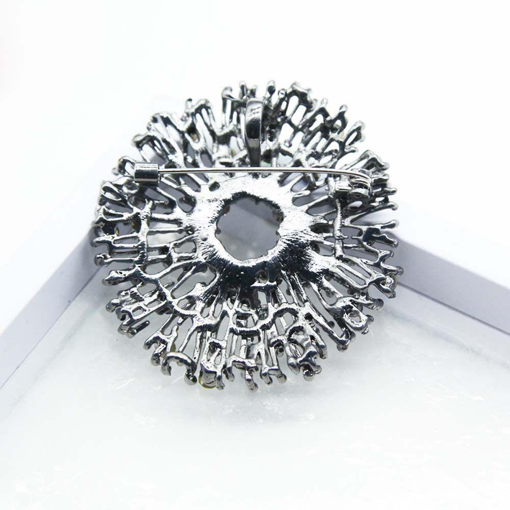 IVORY Trâm Cài Áo Hình Vòng Hoa Đính Đá Nhiều Màu Chất Lượng Cao Cho Cô Dâu