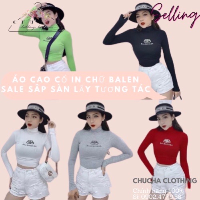 Áo Croptop Cổ Lọ Áo Kiểu Nữ Dáng Áo Croptop Tay Dài Cổ Cao 7 Phân Kiểu Dáng Thanh Lịch Nhiều Màu