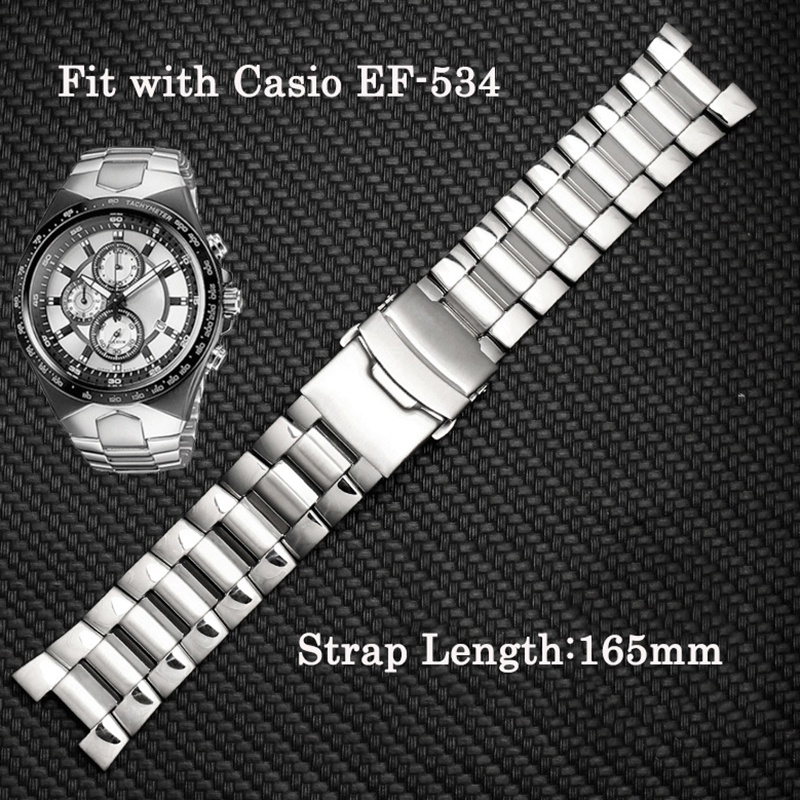 Dây Đeo Thay Thế Bằng Thép Không Gỉ Dành Cho Đồng Hồ Casio EF-539 558 544 550 527 530 534 Series