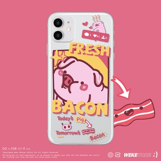 Ốp điện thoại TPU chống trầy xước hình con lợn dễ thương bảo vệ cho IPhone 11 Pro XR/XS/X