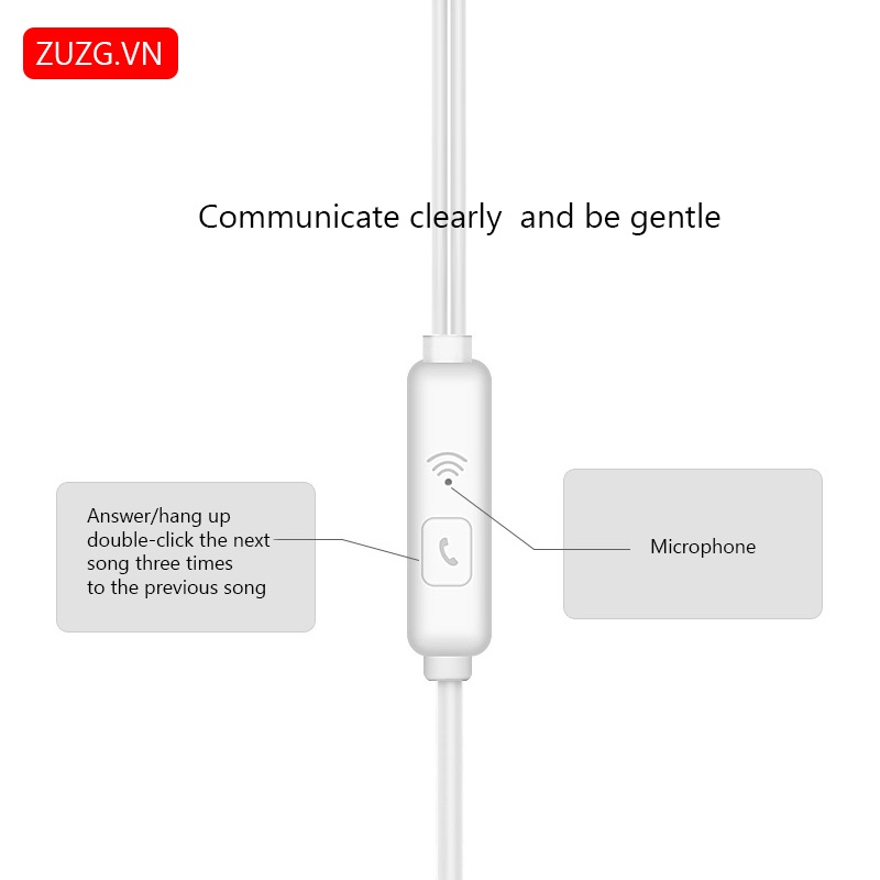 Tai nghe IPsamsung có dây nhét tai chống ồn tích hợp micro ZUZG E03