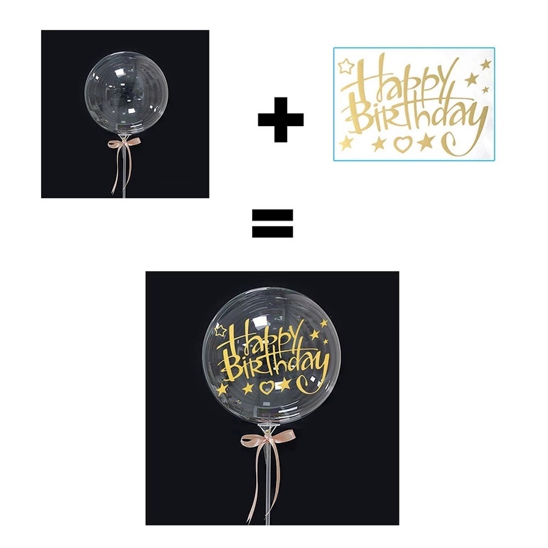 Bong Bóng Trong Suốt Kích Thước 18 / 24 / 36 Inch Dùng Trang Trí Tiệc Sinh Nhật, Đám Cưới
