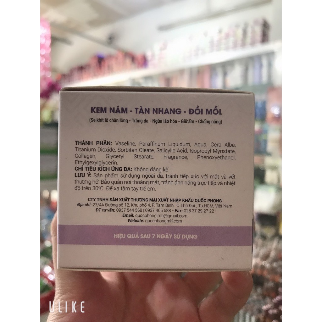 kem COLLAGEN THẢO DƯỢC nám- trắng da-ngừa lão hóa-giữ ẩm-chống nắng 12g