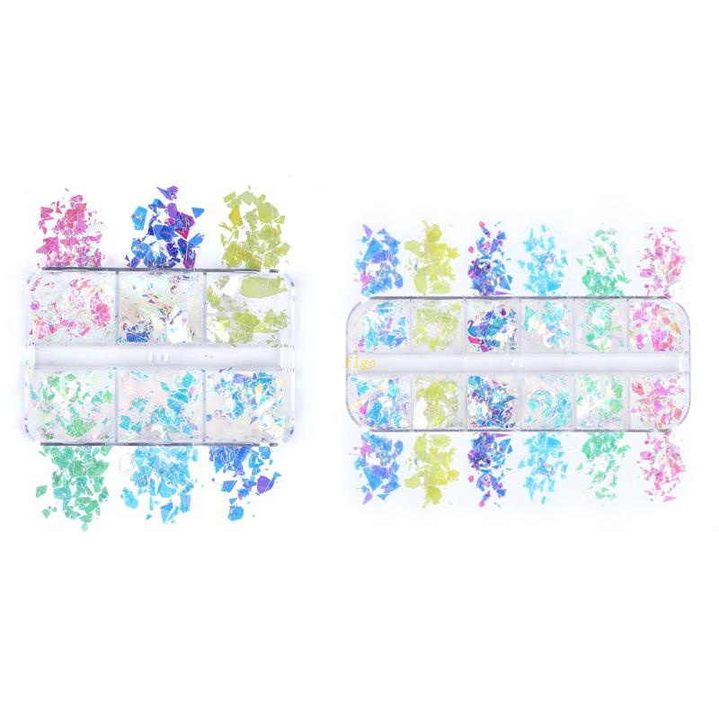 Hộp Kim Tuyến Lấp Lánh 3D Trang Trí Móng Tay