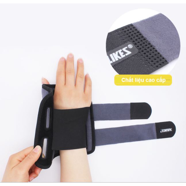 Đai Nẹp Cố Định Khớp Cổ Tay Với 2 Thanh Nẹp Trên Dưới AOLIKES Cho Người Chấn Thương Bong Gân Cổ Tay