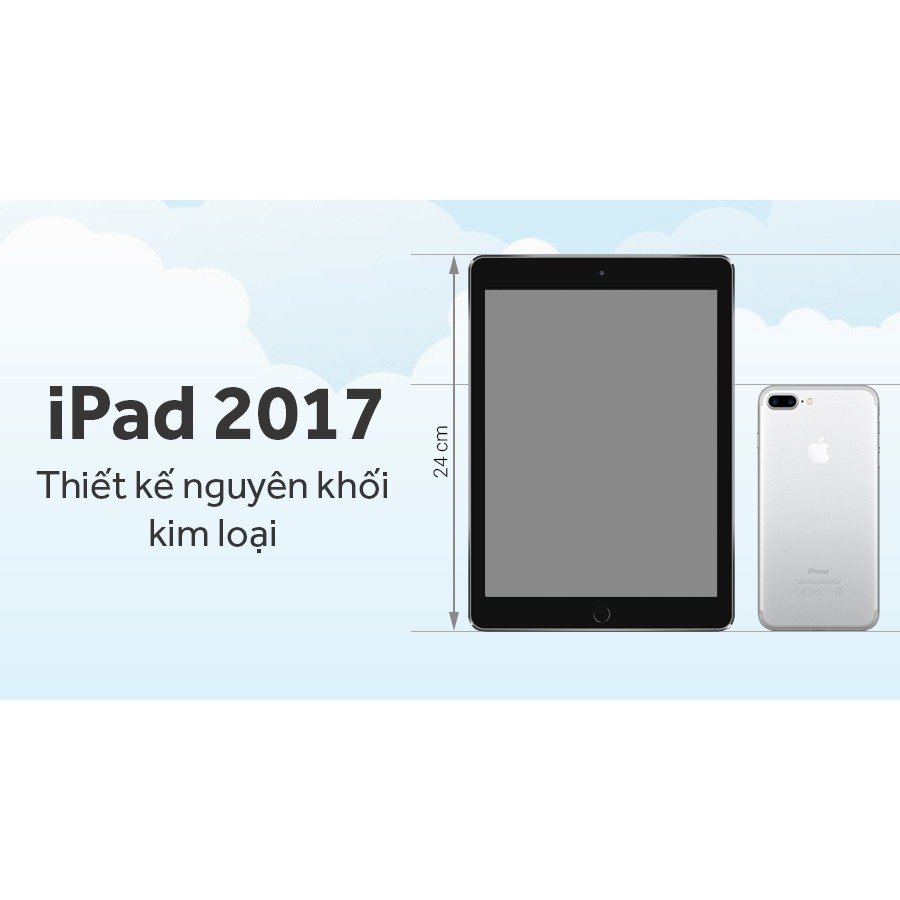 Máy Tính Bảng iPad Gen 5 - 2017 / 32Gb (Bản Wifi) Quốc tế - Zin Đẹp Như Mới - iPad 2017 Bé Hà Store [Tặng Ốp Lưng Xịn]