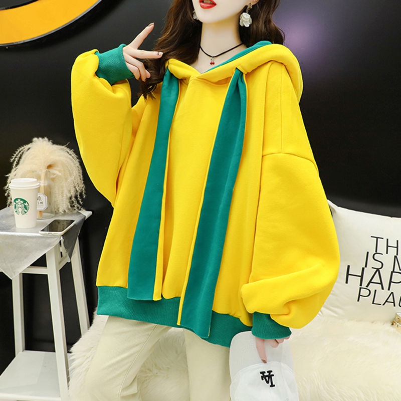 Áo hoodie lót nhung dày thời trang thu đông cho nữ