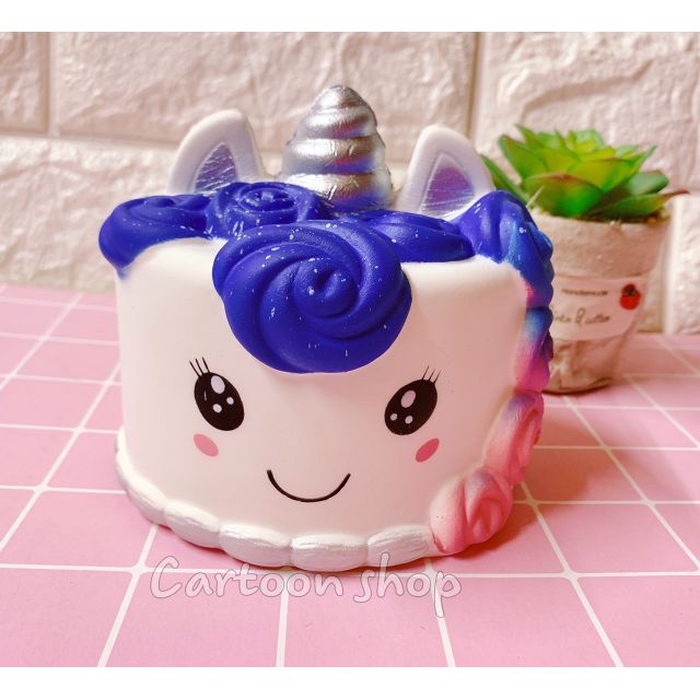 Squishy bánh kem unicorn 15cm siêu chậm tăng có bao bì